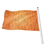 Egyptian Hieroglyphs Symbol Print Flag