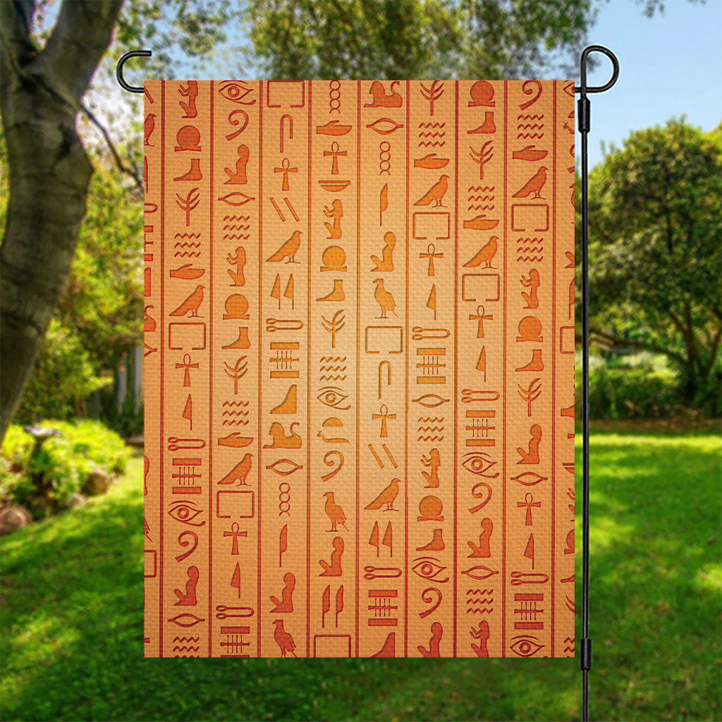 Egyptian Hieroglyphs Symbol Print Garden Flag