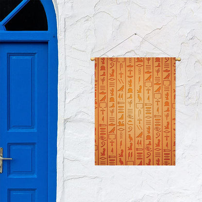 Egyptian Hieroglyphs Symbol Print Garden Flag
