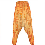 Egyptian Hieroglyphs Symbol Print Hammer Pants