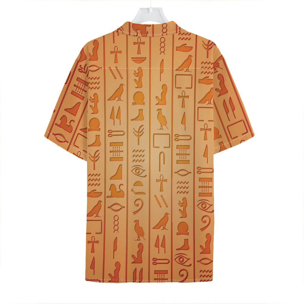 Egyptian Hieroglyphs Symbol Print Hawaiian Shirt