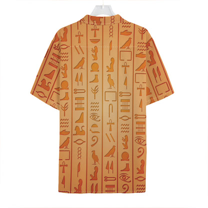 Egyptian Hieroglyphs Symbol Print Hawaiian Shirt