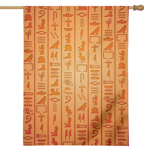Egyptian Hieroglyphs Symbol Print House Flag