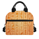 Egyptian Hieroglyphs Symbol Print Insulated Lunch Bag