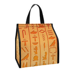 Egyptian Hieroglyphs Symbol Print Insulated Lunch Tote