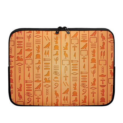 Egyptian Hieroglyphs Symbol Print Laptop Sleeve