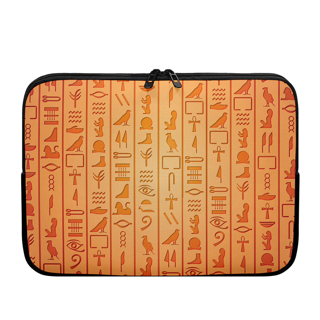 Egyptian Hieroglyphs Symbol Print Laptop Sleeve