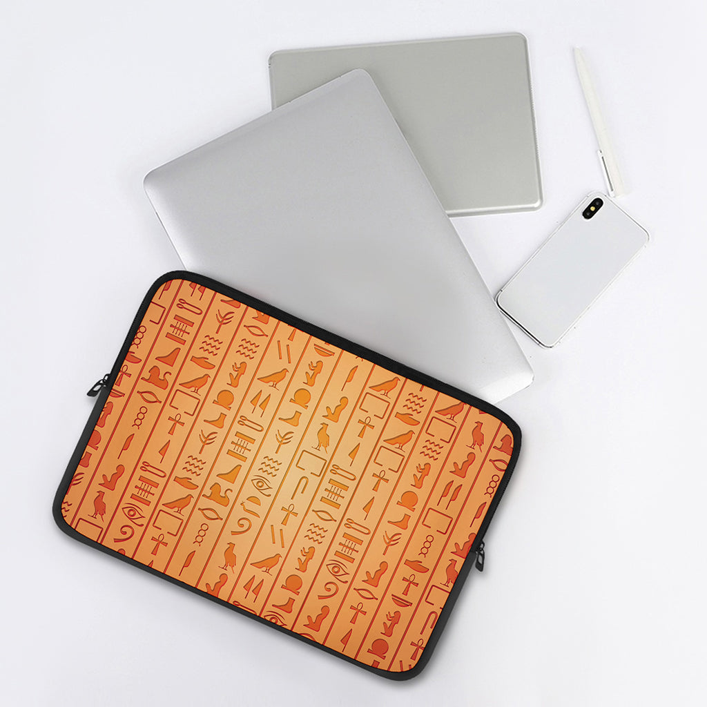 Egyptian Hieroglyphs Symbol Print Laptop Sleeve