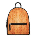 Egyptian Hieroglyphs Symbol Print Leather Backpack