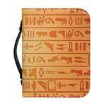 Egyptian Hieroglyphs Symbol Print Leather Bible Cover