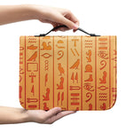 Egyptian Hieroglyphs Symbol Print Leather Bible Cover