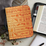 Egyptian Hieroglyphs Symbol Print Leather Bible Cover