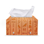 Egyptian Hieroglyphs Symbol Print Leather Tissue Box Cover