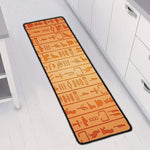 Egyptian Hieroglyphs Symbol Print Long Kitchen Mat