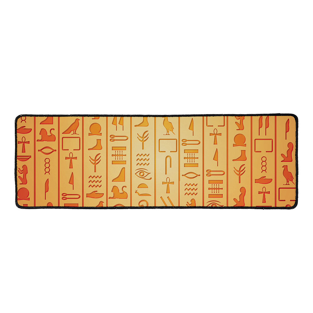 Egyptian Hieroglyphs Symbol Print Long Kitchen Mat