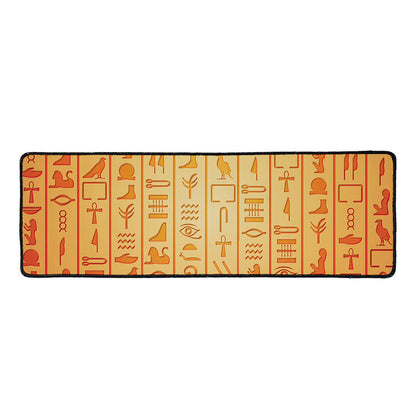 Egyptian Hieroglyphs Symbol Print Long Kitchen Mat
