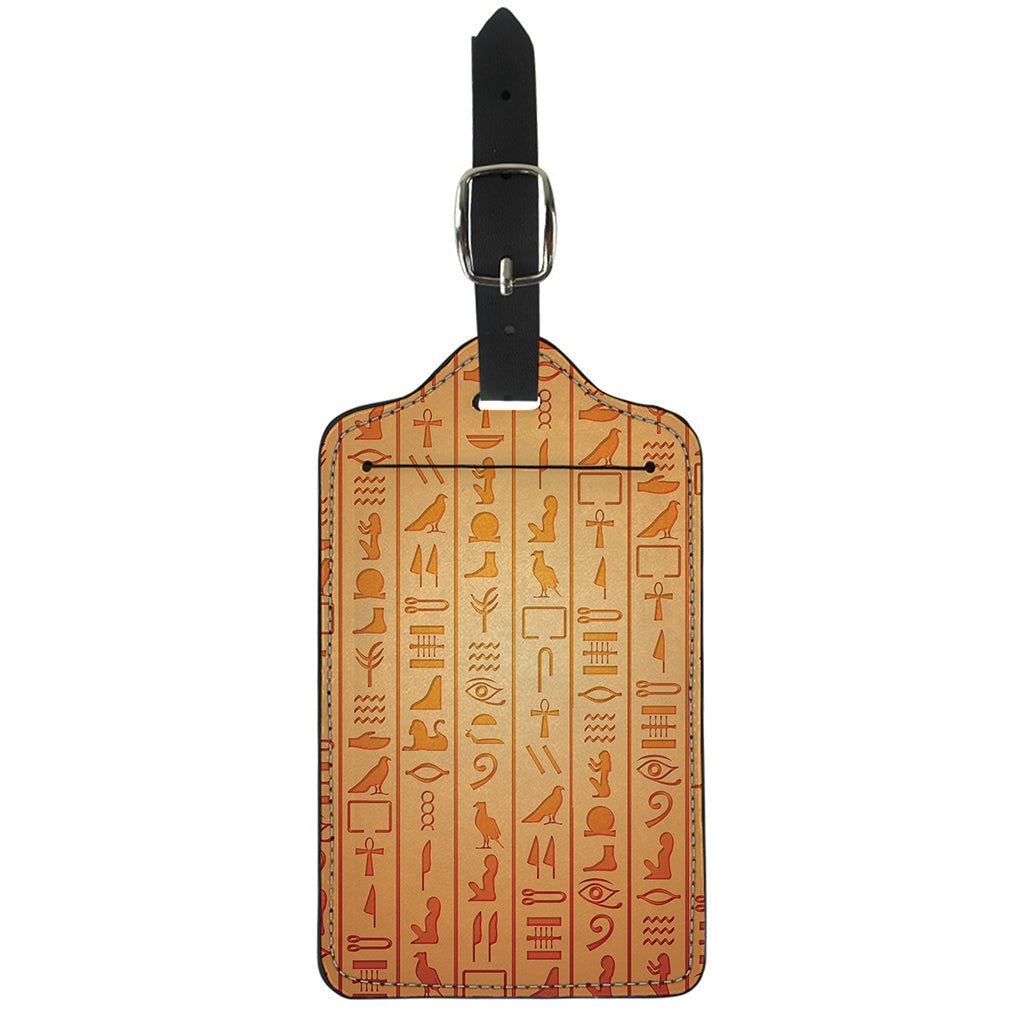Egyptian Hieroglyphs Symbol Print Luggage Tag