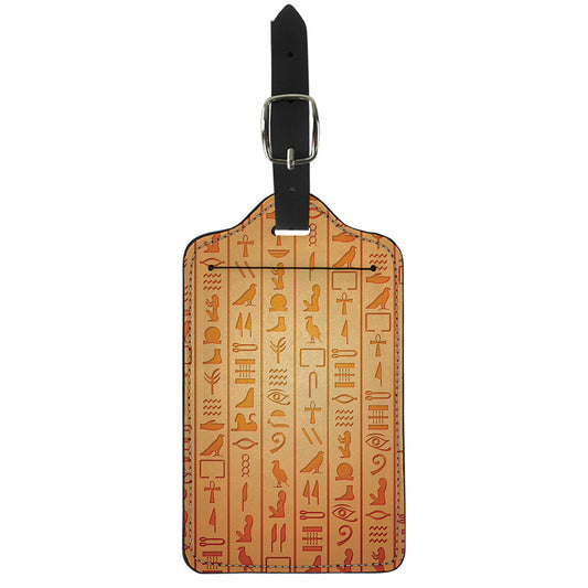 Egyptian Hieroglyphs Symbol Print Luggage Tag