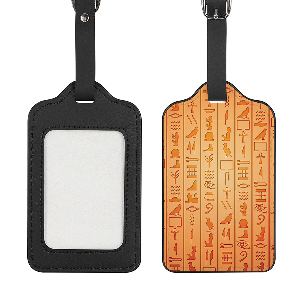 Egyptian Hieroglyphs Symbol Print Luggage Tag