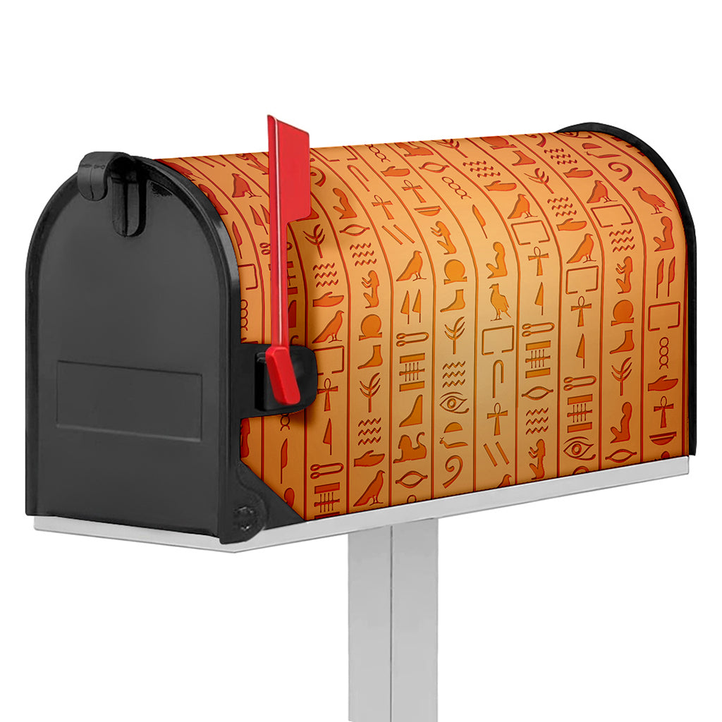 Egyptian Hieroglyphs Symbol Print Mailbox Cover