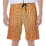 Egyptian Hieroglyphs Symbol Print Men's Beach Shorts