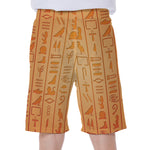 Egyptian Hieroglyphs Symbol Print Men's Beach Shorts