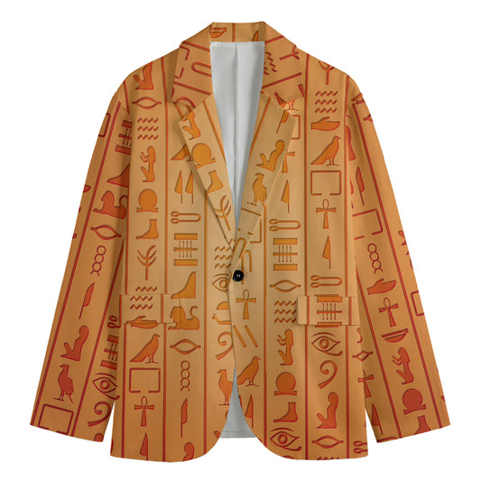 Egyptian Hieroglyphs Symbol Print Men's Blazer