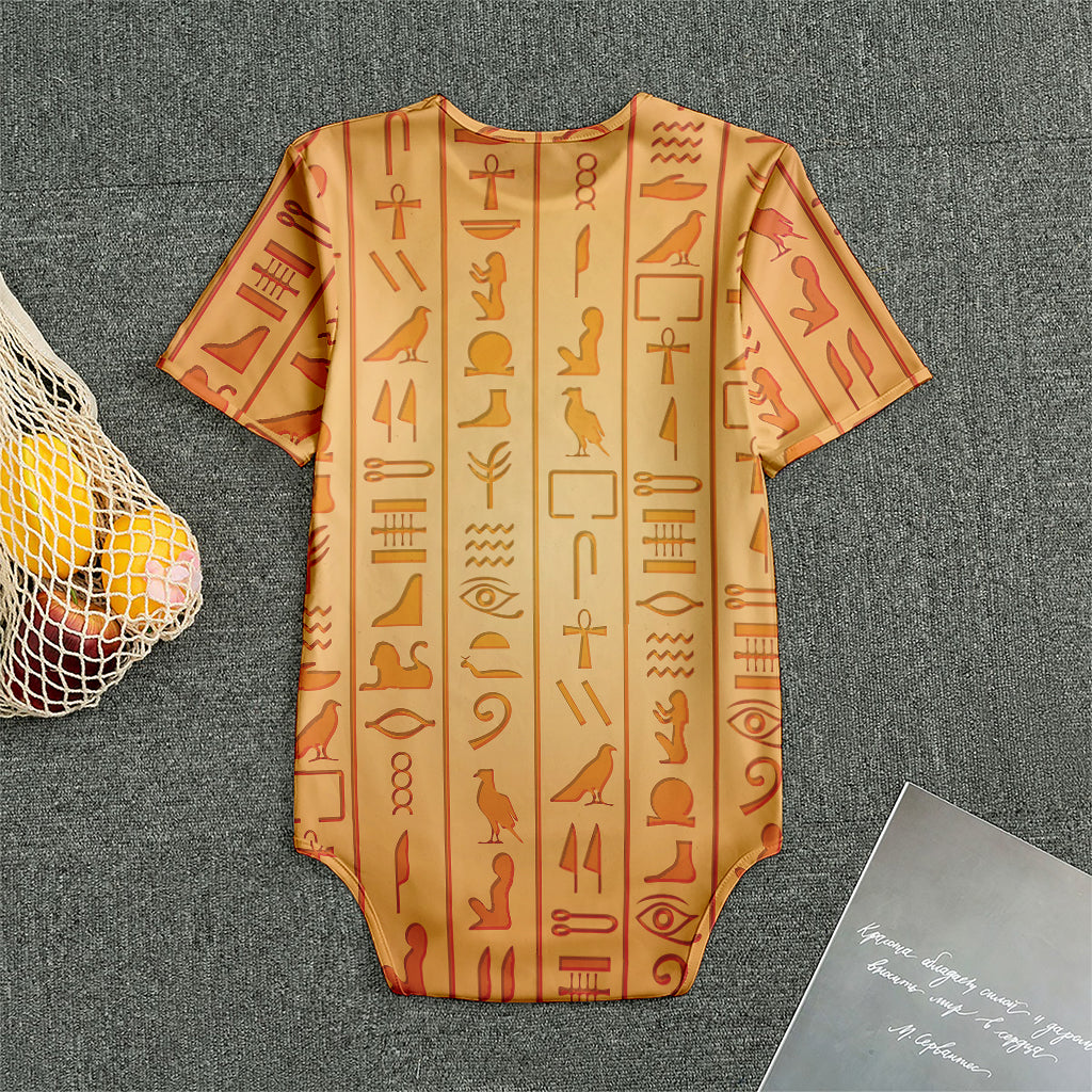 Egyptian Hieroglyphs Symbol Print Men's Bodysuit