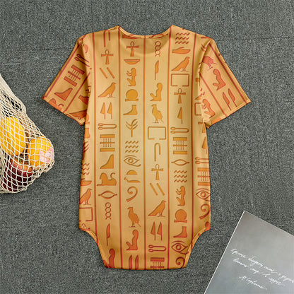 Egyptian Hieroglyphs Symbol Print Men's Bodysuit