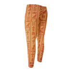 Egyptian Hieroglyphs Symbol Print Men's Compression Pants