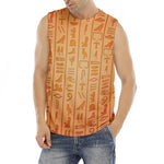 Egyptian Hieroglyphs Symbol Print Men's Fitness Tank Top