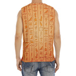 Egyptian Hieroglyphs Symbol Print Men's Fitness Tank Top