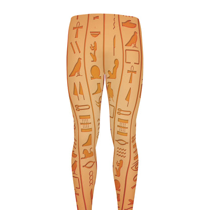 Egyptian Hieroglyphs Symbol Print Men's leggings
