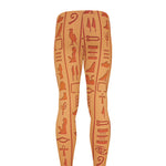 Egyptian Hieroglyphs Symbol Print Men's leggings