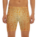 Egyptian Hieroglyphs Symbol Print Men's Long Boxer Briefs