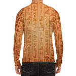 Egyptian Hieroglyphs Symbol Print Men's Long Sleeve Rash Guard