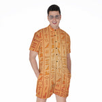 Egyptian Hieroglyphs Symbol Print Men's Rompers