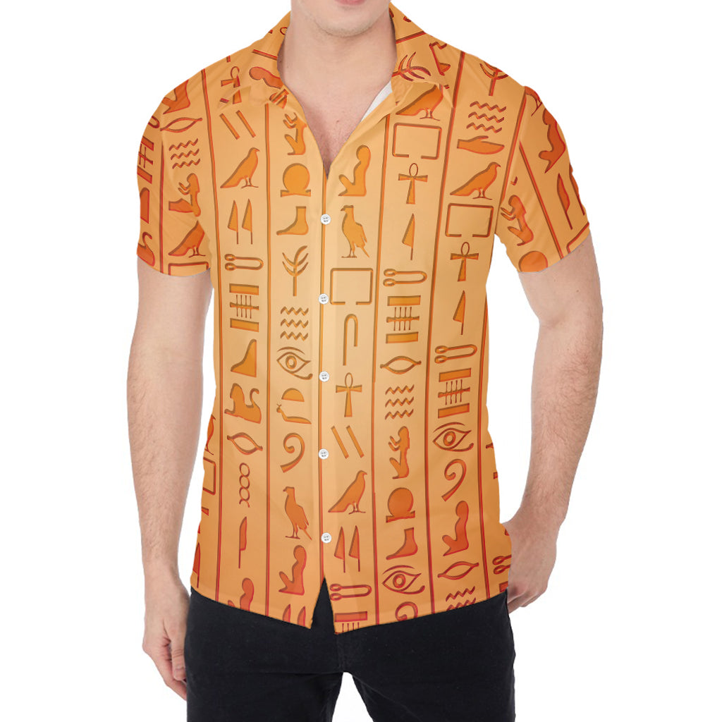 Egyptian Hieroglyphs Symbol Print Men's Shirt