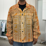 Egyptian Hieroglyphs Symbol Print Men's Shirt Jacket