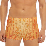 Egyptian Hieroglyphs Symbol Print Men's Short Boxer Briefs