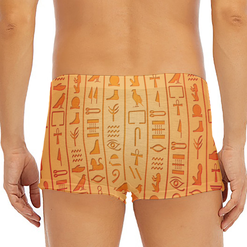 Egyptian Hieroglyphs Symbol Print Men's Short Boxer Briefs