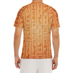 Egyptian Hieroglyphs Symbol Print Men's Short Sleeve Rash Guard