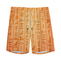 Egyptian Hieroglyphs Symbol Print Men's Athletic Shorts