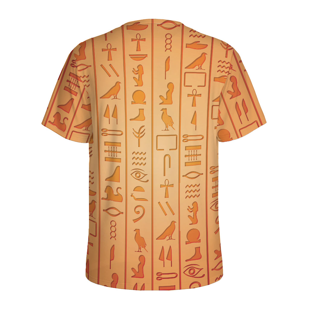 Egyptian Hieroglyphs Symbol Print Men's Sports T-Shirt