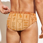 Egyptian Hieroglyphs Symbol Print Men's Swim Briefs