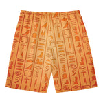 Egyptian Hieroglyphs Symbol Print Men's Swim Trunks