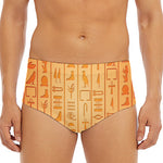 Egyptian Hieroglyphs Symbol Print Men's Triangle Swim Briefs