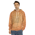 Egyptian Hieroglyphs Symbol Print Men's Velvet Pullover Hoodie