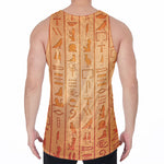 Egyptian Hieroglyphs Symbol Print Men's Velvet Tank Top