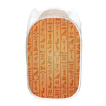 Egyptian Hieroglyphs Symbol Print Mesh Laundry Hamper
